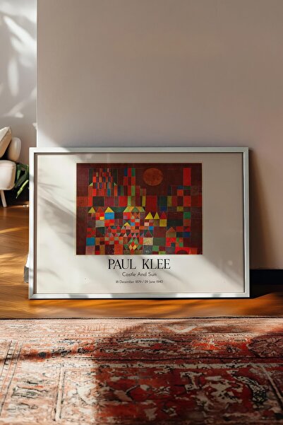Postifull Paul Klee - Castelul și Soarele, Tablou în ramă albă, Seria de artă...