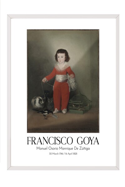 Postifull Francisco Goya - Manuel Osorio Manrique De Zúñiga, Slika sa belom o...