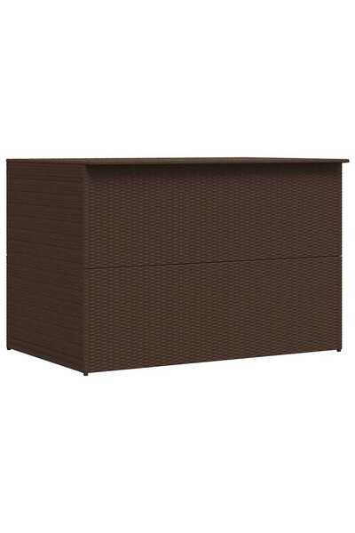 vidaxl Garden storage box, brown, 150x100x100 cm, polyrattan