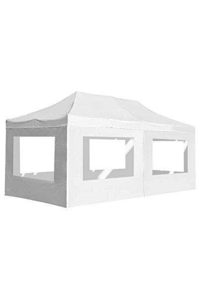 vidaxl Cort de petrecere pliabil cu peret›i, alb, 6 x 3 m, aluminiu