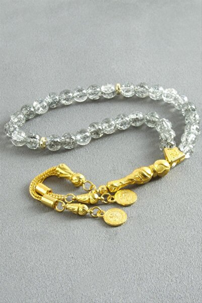ZERO LAND Nhrhls Necef Natural Stone Prayer Beads 8 mm (112608) - Gray