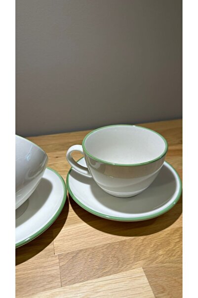 Miko Home & Garden 2 Kişilik Porselen Cappuccino Latte Bardağı Seti Kahve Bar...