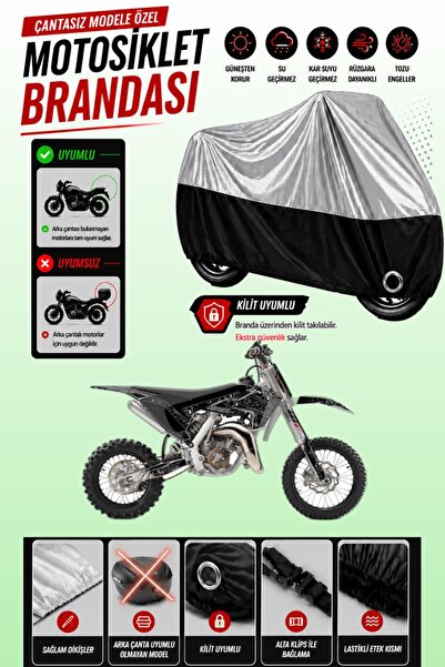 Cemku Twin غطاء محرك متوافق مع Husqvarna TC 65 باللون الرمادي من الأعلى والأس...