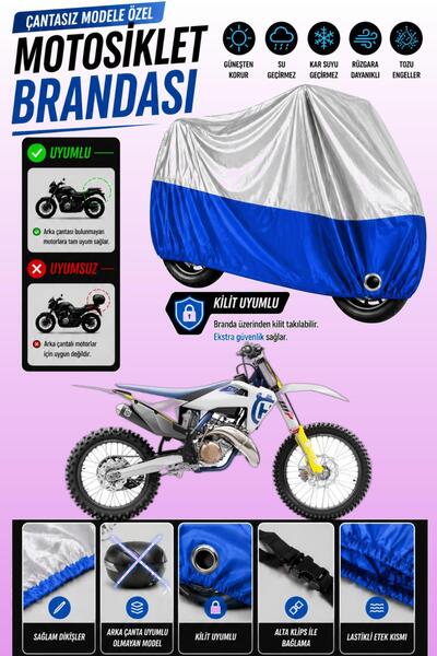 Cemku Twin غطاء محرك متوافق مع Husqvarna TC 50 باللون الرمادي من الأعلى والأز...