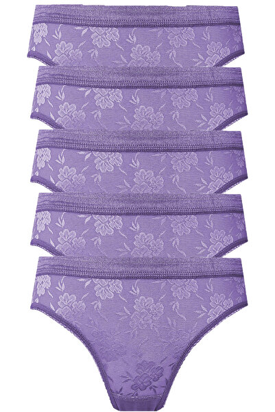 Hepsine Rakip Set de 5 chiloți de bikini din dantelă pentru femei, din bumbac...