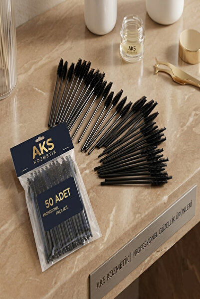 aks kozmetik Profesyonel Kaş & Kirpik Şekillendirici Set (50 Adet)