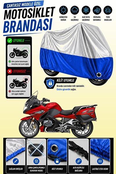 Cemku Twin Top Gray - Bottom Blue Bmw R 1250 Rt Compatible Engine Cover, Rear...