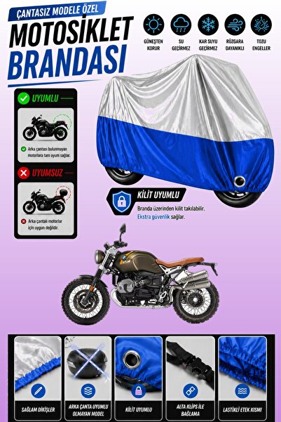 Cemku Twin غطاء محرك متوافق مع سيارة BMW R Nine T Scrambler باللون الرمادي من...