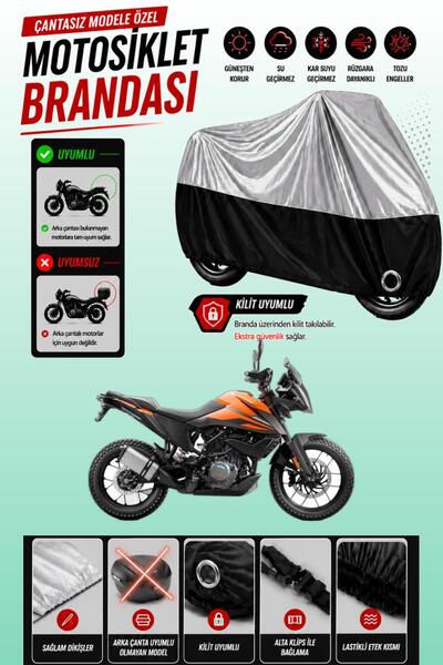 Cemku Twin غطاء محرك متوافق مع KTM 390 Adventure باللون الرمادي من الأعلى وال...