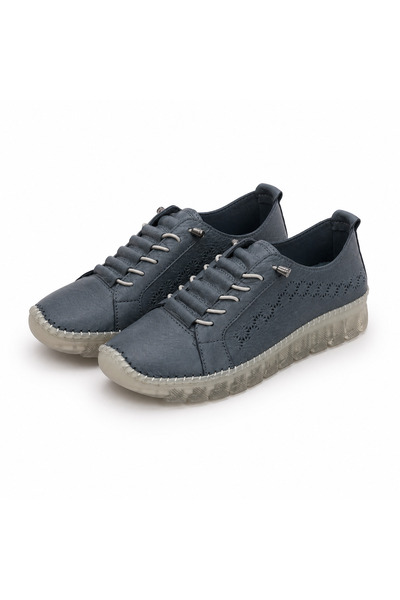 PATRON SHOES حذاء كاجوال من الجلد الطبيعي مع أربطة مطاطية