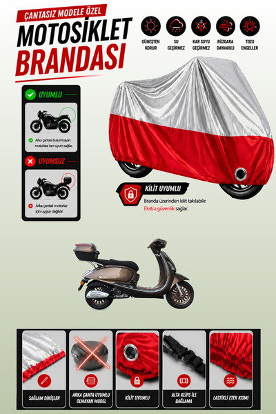 Cemku Twin Top Gray - Bottom Red Yuki Margherita 50 Compatible Engine Tarpaul...