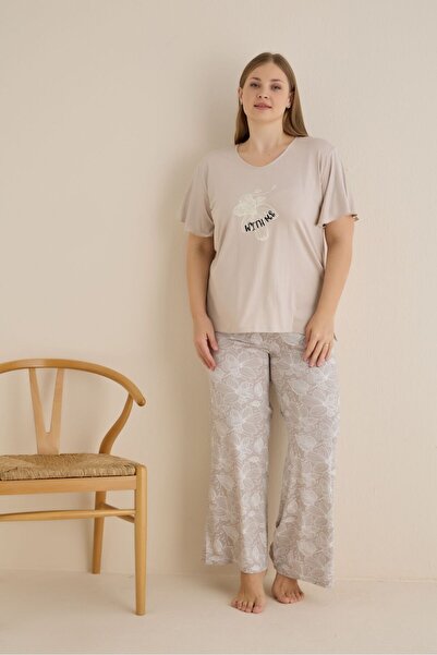 SEAMLIFE HOMEWEAR Battal Palazzo Takım