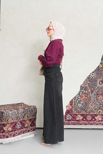 Neways 1162-Denim Pantolon Etek Füme