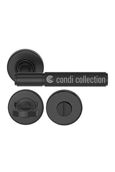 Condi Collection مقبض باب نحاسي أسود ثابت طراز 3031T