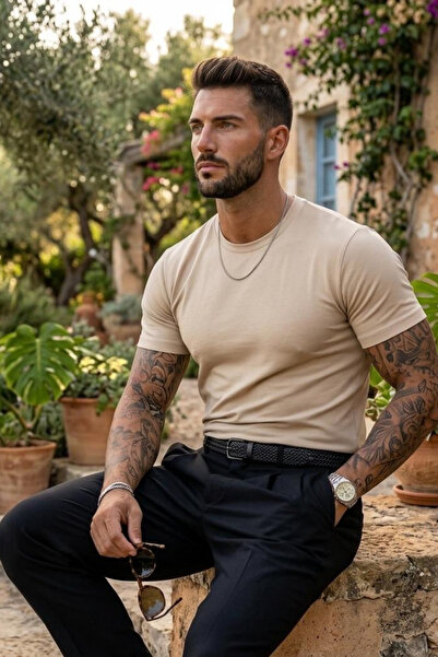 bozdemirtshirt Men's Oysho Slim Fit T-Shirt