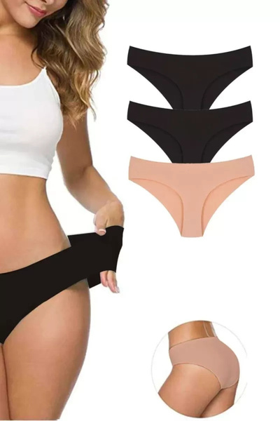 Generic Brand 3 Pieces Women's Seamless Laser Cut Flexible Non-Marking Pantie...