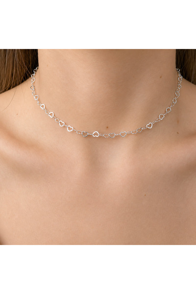 LUNIVRA Minimal Kalp Detaylı Choker Kolye