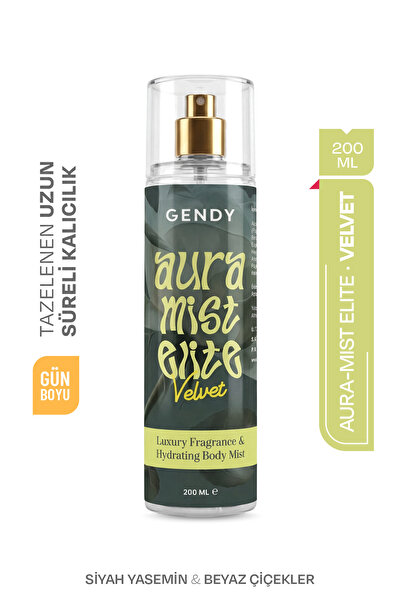 GENDY Aura Mist Elite - VELVET Body Mist, Parfümlü Vücut Spreyi 200 ML