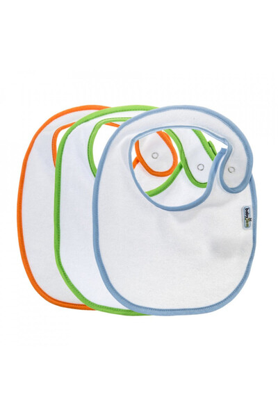 Babyjem Set 3 bavete BabyJem, cu capse, din bumbac (Pentru: Fete)