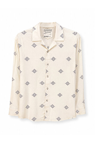 More Black Patterned Oversize Shirt