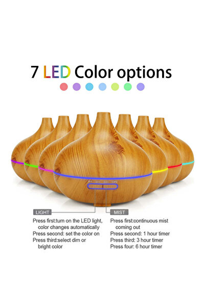 OEM Smart Ultrasonic Humidifier and Aromatherapy Diffuser Light Wood