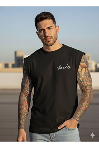 FAVORİST The Wilds Printed Men's Zero Sleeve Sportsman Sleeveless Tshirt