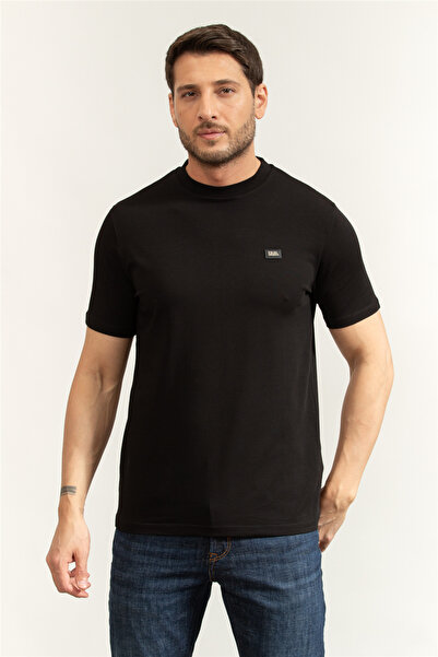 Karl Lagerfeld Erkek Bisiklet Yaka T-Shirt Siyah