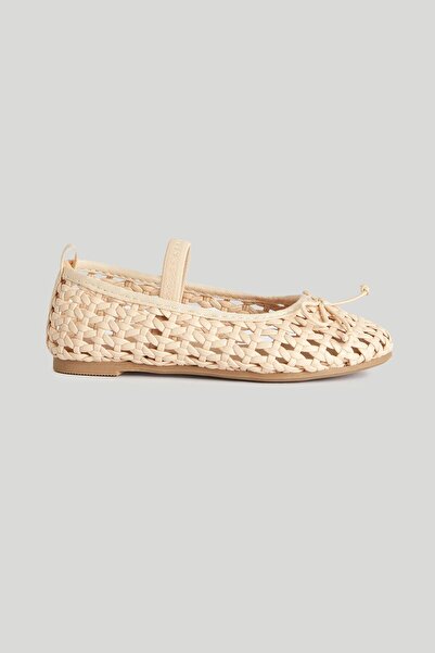 MOTHERCARE Dusky Pink Lattice Ballerina Shoes