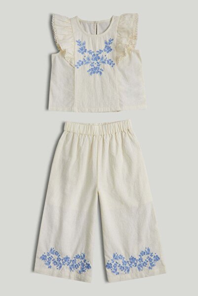 MOTHERCARE Embroidered Blouse and Trousers Outfit