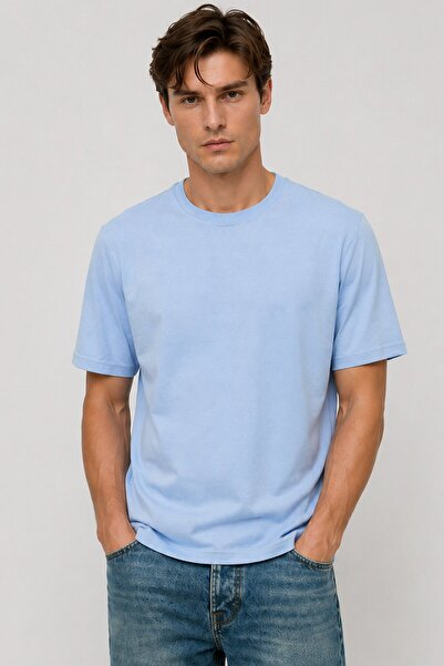 Brix Tricou bărbătesc 100% bumbac 0556 Culoare albastru deschis