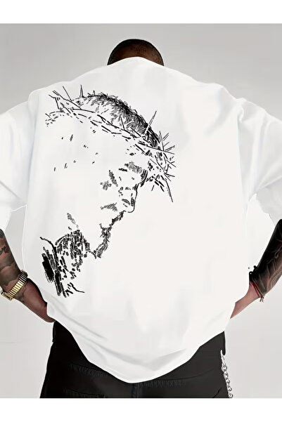 CLASSY.MODA Tricou oversize de bază, imprimat, de calitate premium, modă casu...