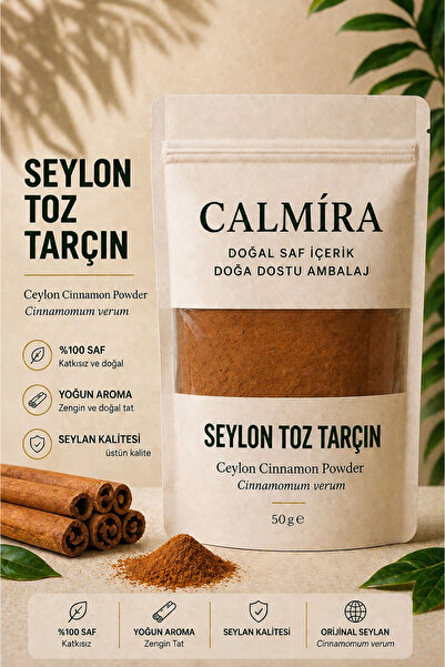 CALMİRA Seylan Toz Tarçın 50 gr | Seylon Tarçını | Sri Lanka | Katkısız & Saf
