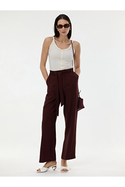 ORSAY Pantaloni de damă maro închis cu picior larg