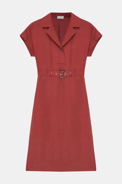 W Collection BORDO DÜZ MİDİ ELBİSE
