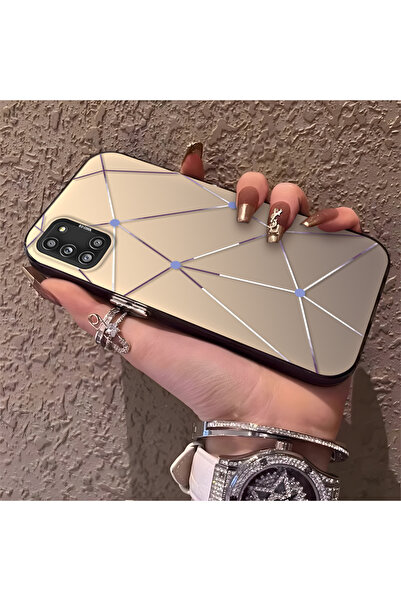 PATTERNOVA Samsung Galaxy A31 Uyumlu Yüksek Kalite Çizgili Geometrik Kılıf, S...