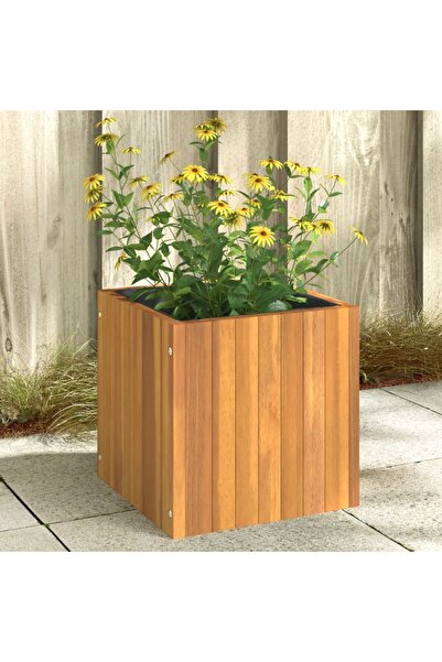 vidaxl Jardiniera de gradina, 35x35x35 cm, lemn masiv de acacia