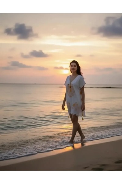 ELİTE NOVA SHOPPİNG Cotton Bohemian Patterned Cotton Pareo – Beach Dress / Ki...
