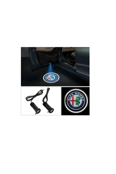 BoostZone Alfa Romeo Uyumlu Yedek Parça Kapı Altı Delmeli Hayalet Logo