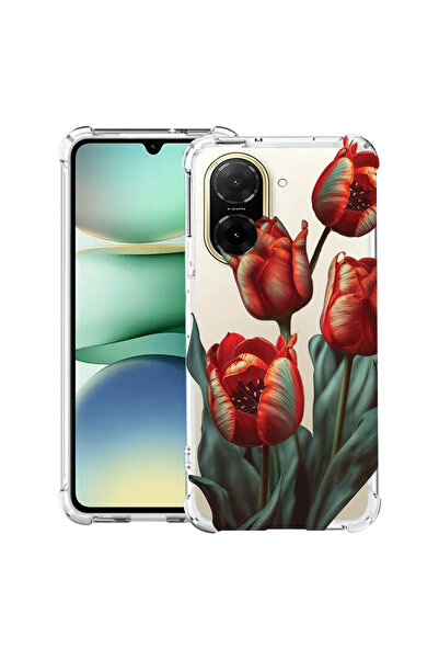 bestcase Husă Antișoc pentru Xiaomi Redmi A5 (171mm), Florală - Lalea Roșie, ...