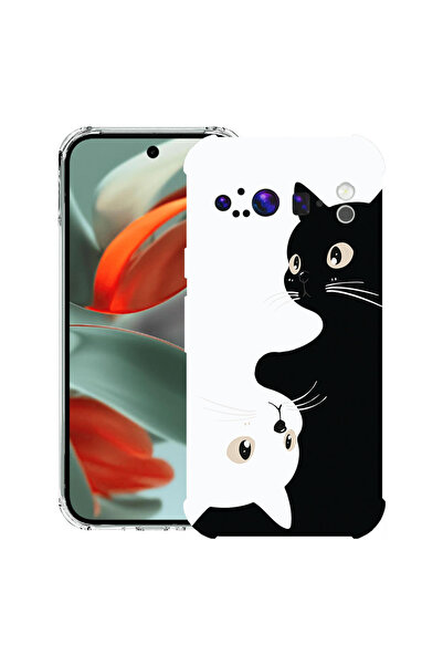 bestcase Husă Antișoc pentru Google Pixel 10 / Pixel 10 Pro, Pisici Alb-Negru...
