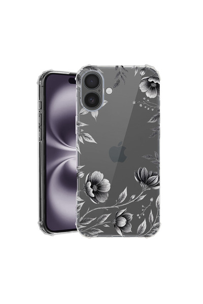 bestcase Αντικραδασμική Θήκη για Apple iPhone 17, Μαύρο Φλοράλ, 2052024 AS 2035