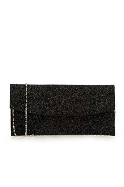 UrbanShoes Geantă plic slim damă din piele naturală, Leofex - 4015 Negru cu s...
