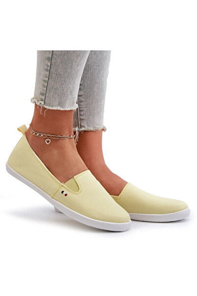 Evento Women's Yellow Slip-On Sneakers Adrancia 38