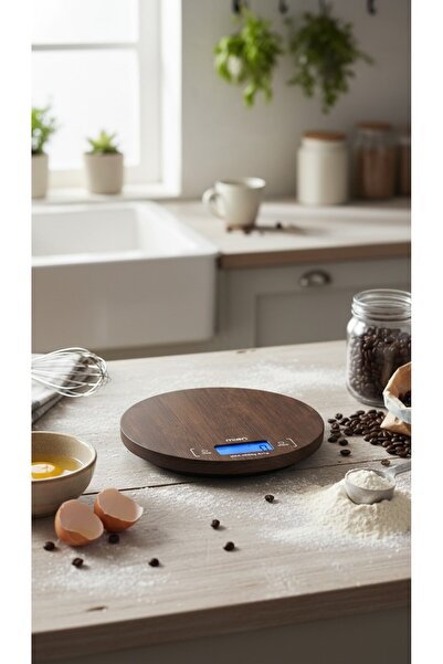 Suo Home Noir Akasya Mutfak Terazisi ( 18 cm )
