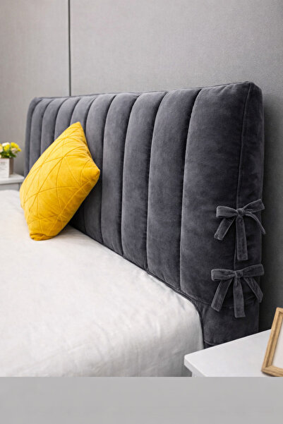 METİNEV 160×70×6 cm Antrasit Color Elyaf Dolgulu Baza Başlık Kılıfı – Dilimli...