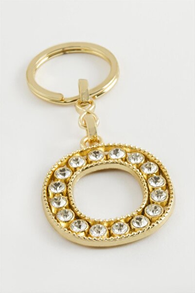 ZERO LAND Ilkeshop Yellow Colored Stone (11555) Letter Keychain-O