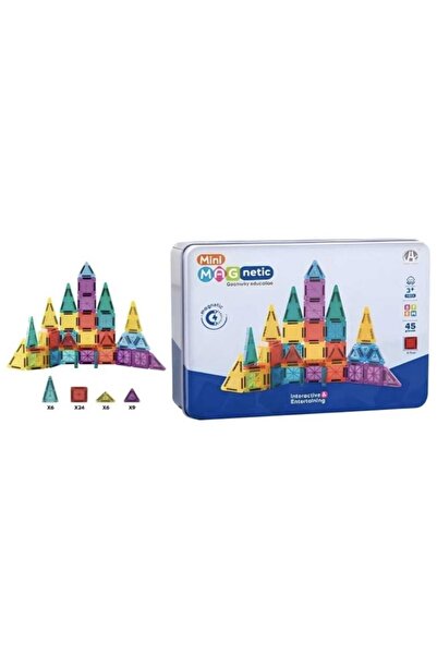 Daily Bazaar Magnetic Mıknatıslı 45 Parça Mini Manyetik Yapı Blokları 3,75 cm...