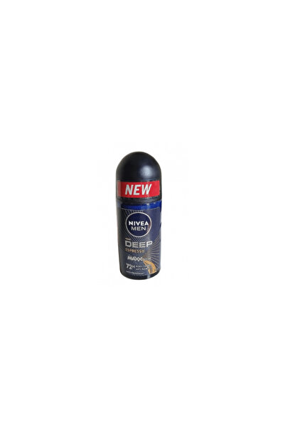 NIVEA Men Deep Black Carbon Espresso Deodorant Antiperspirant Roll-On 50 ml