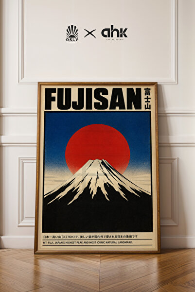 Osliva Shop Fujisan Poster, Japanese Poster, Çerçevesiz Poster, Japanese Prin...