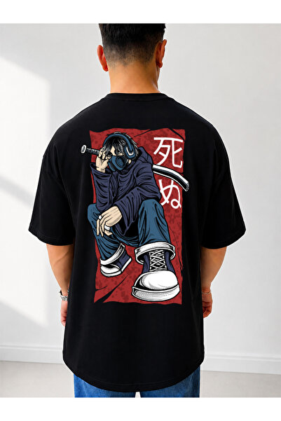 525 Tricou unisex oversize cu imprimeu pe spate, stil streetwear